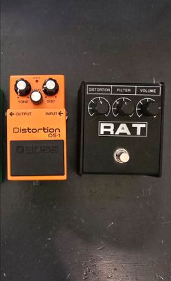 Distortion pedals