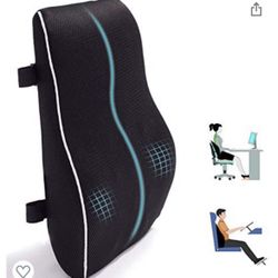 Lumbar Support Pillow for Office Chair Car Memory Foam Back Cushion for Back Pain Relief Improve Posture Large Back Pillow for Computer, Gaming Chair,