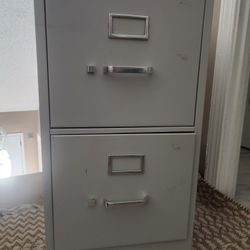 Two Drawer Metal Filing Cabinet