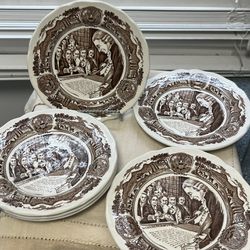 6 Cool Antique Congress Plates.