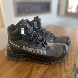 Angry ram Steel Toe Work Boots  Size 12.5  Brand New 