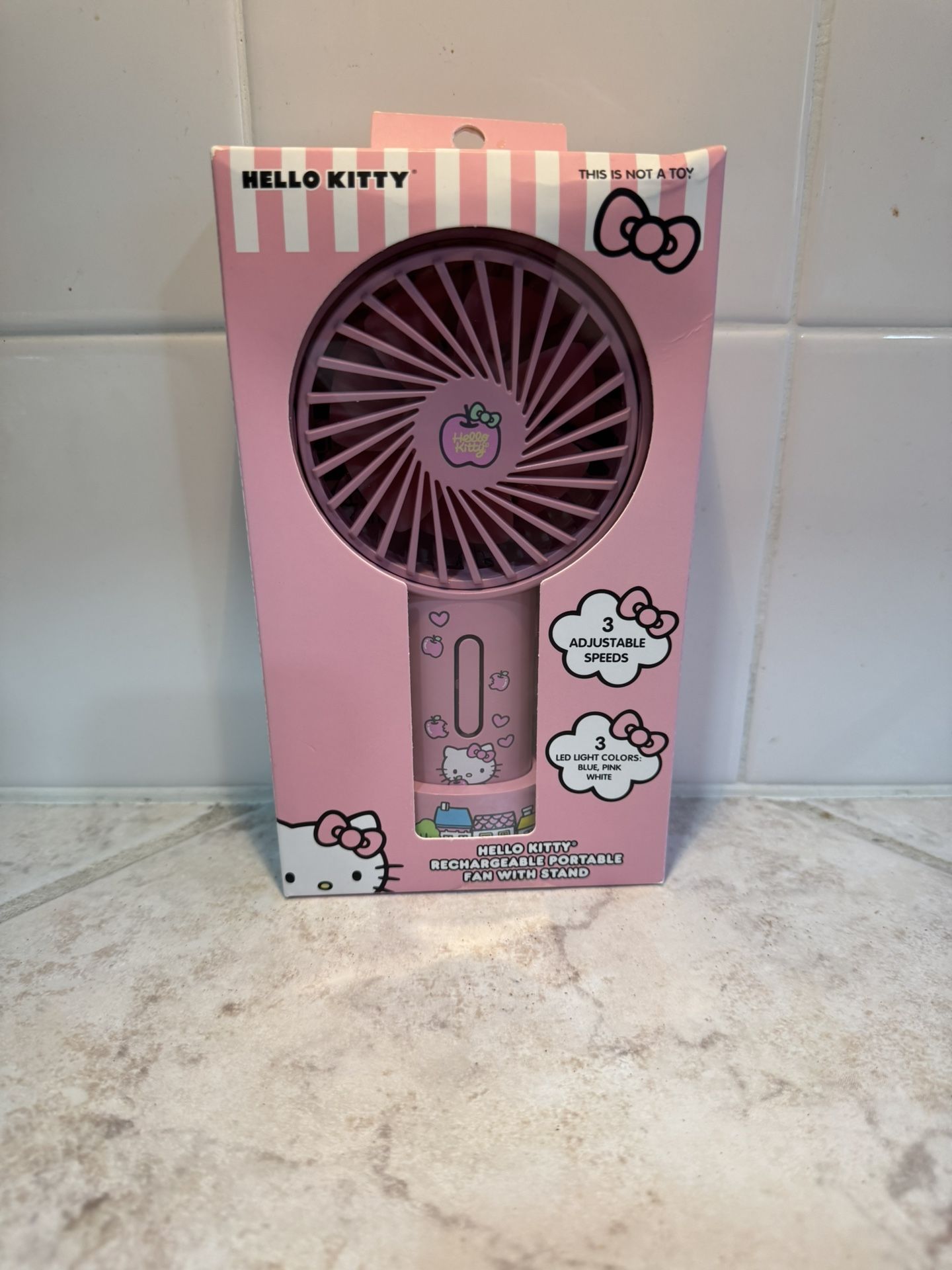 Hello Kitty Rechargeable Portable Fan With Stand