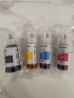 Genuine Epson 502 EcoTank Ink Bottle Set – Full Color Combo Pack – Brand New & Sealed – $40