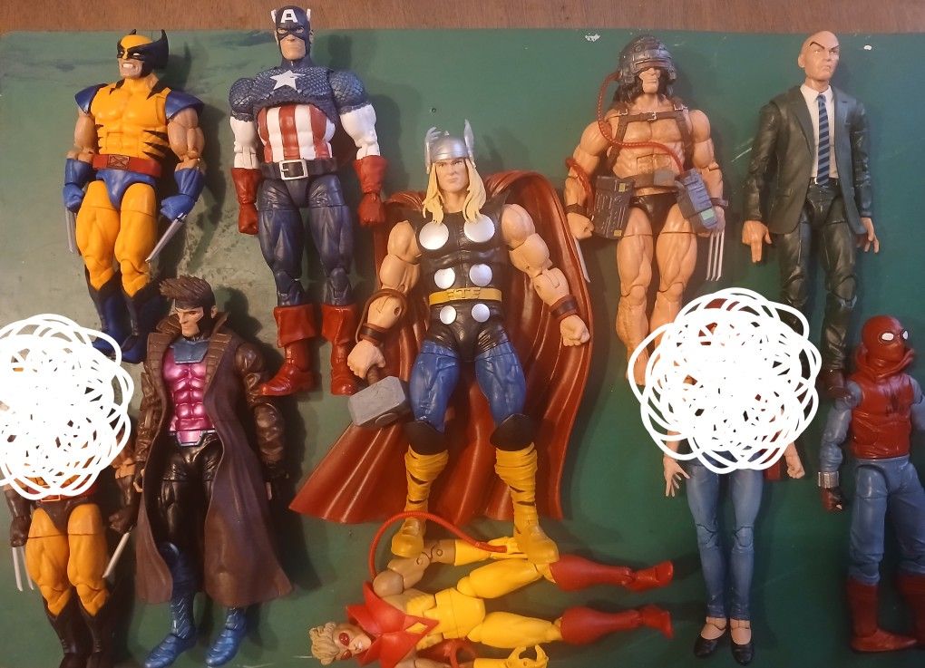 Marvel Legends Lot Thor,Captain America ,Spiderman, Wolverine +more