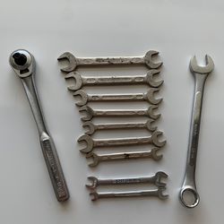 Vtg Craftsman 1/2" Drive Ratchet Wrench And Matador Auto Frogged Wrench Set