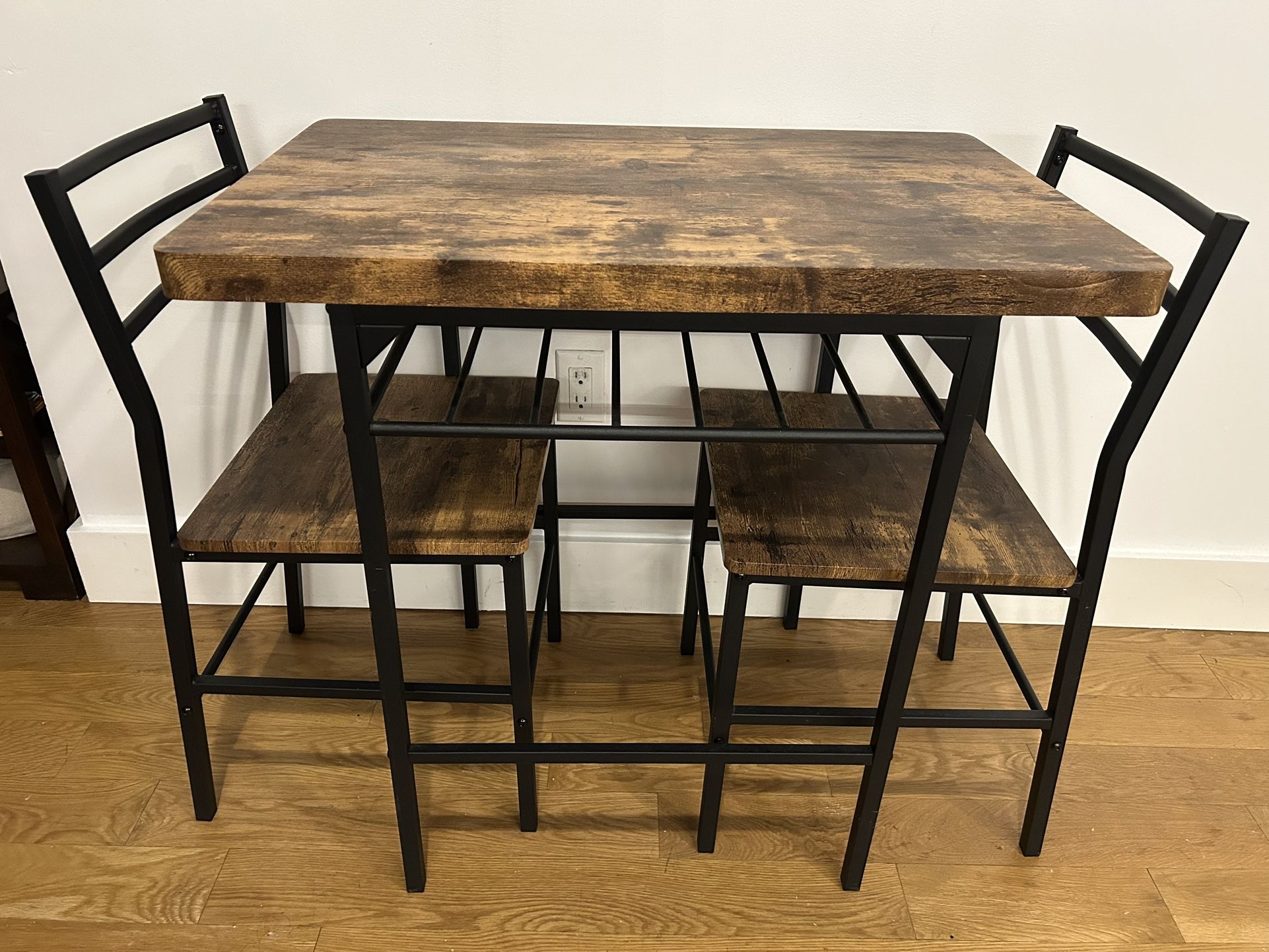 Kitchen Table And Two Chairs - Industrial Design