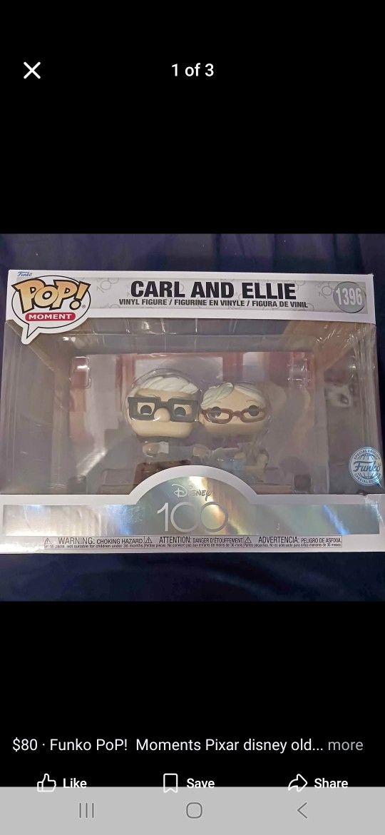 Funko Pop! Moments Pixar Carl And Ellie Disney *RARE*