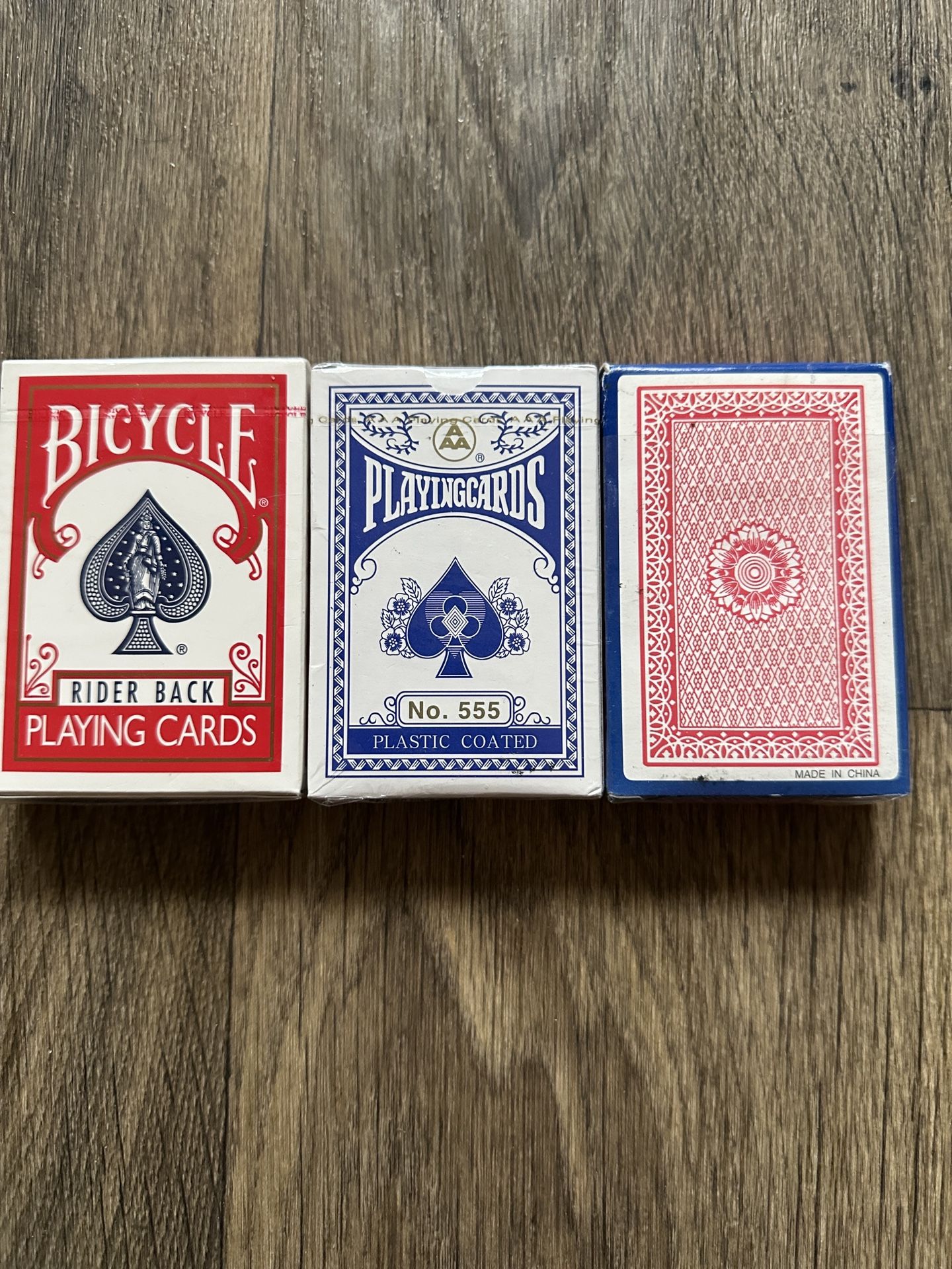 Playing Cards - 3 Packs (2 Packs Never Opened)