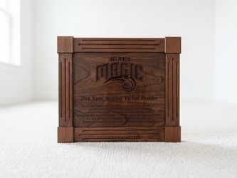 Orlando Magic Season Ticket Holder Engraved Wood Box