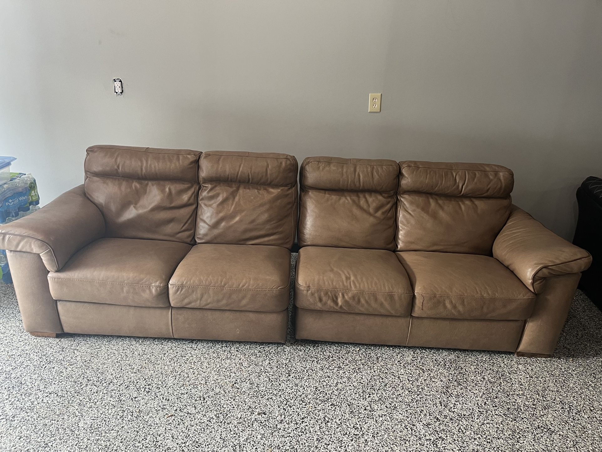 Brown Leather Couch