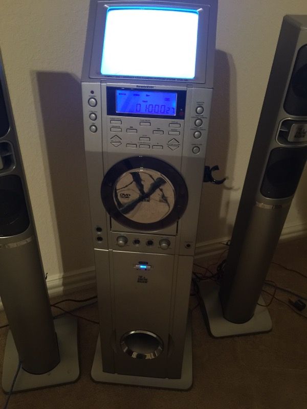 Singing Machine STVD1001 Pedestal DVD/CDG Karaoke System with Tower