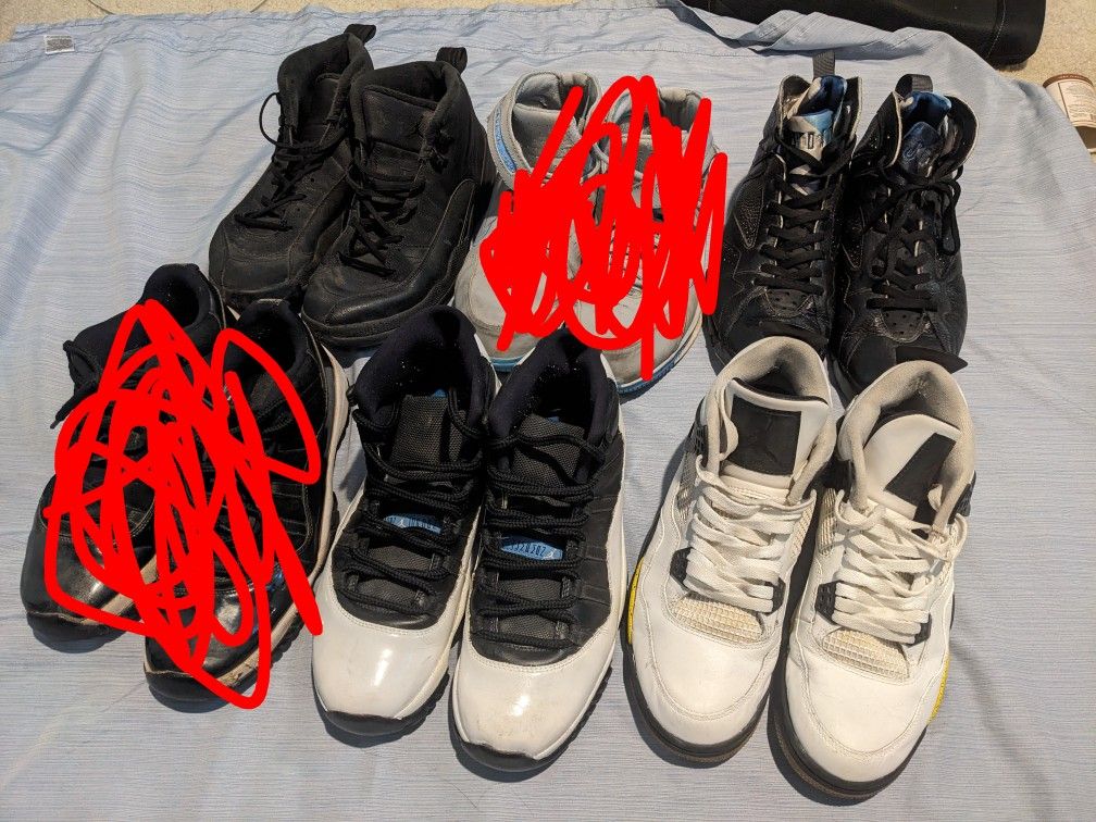 4 Pairs Of Shoes - Retro Air Jordans