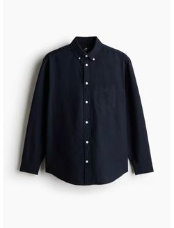 H&M Men's Blue Button-Down Shirt