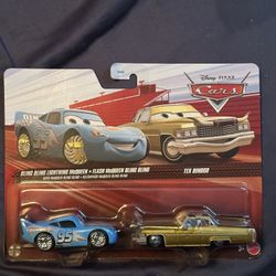 Disney Pixar Cars Bling Bling Lightning McQueen and Tex Dinoco 2 pack