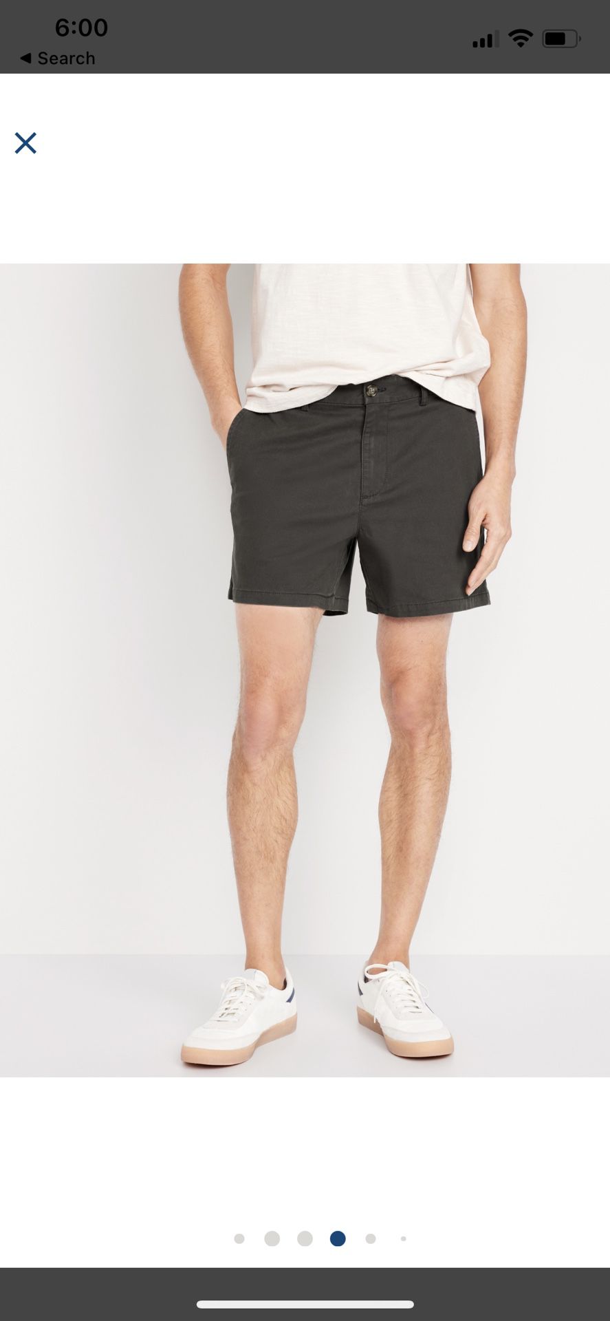 NWT Slim Built-In Flex Rotation 5-inch Inseam Chino Shorts in Panther
