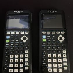 Dual Bundle Texas Instruments TI-84 Plus CE Color Graphing Calculator, Black
