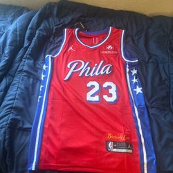 Philadelphia 76ers LeBron James #23 size medium red jersey