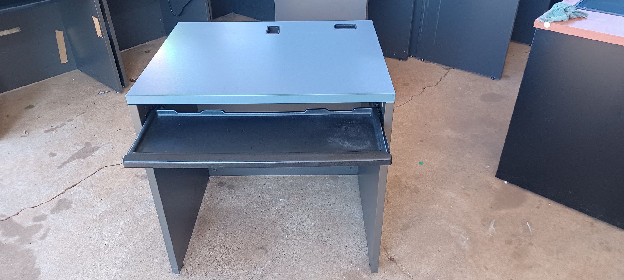 Computer Desk Blue and Black
