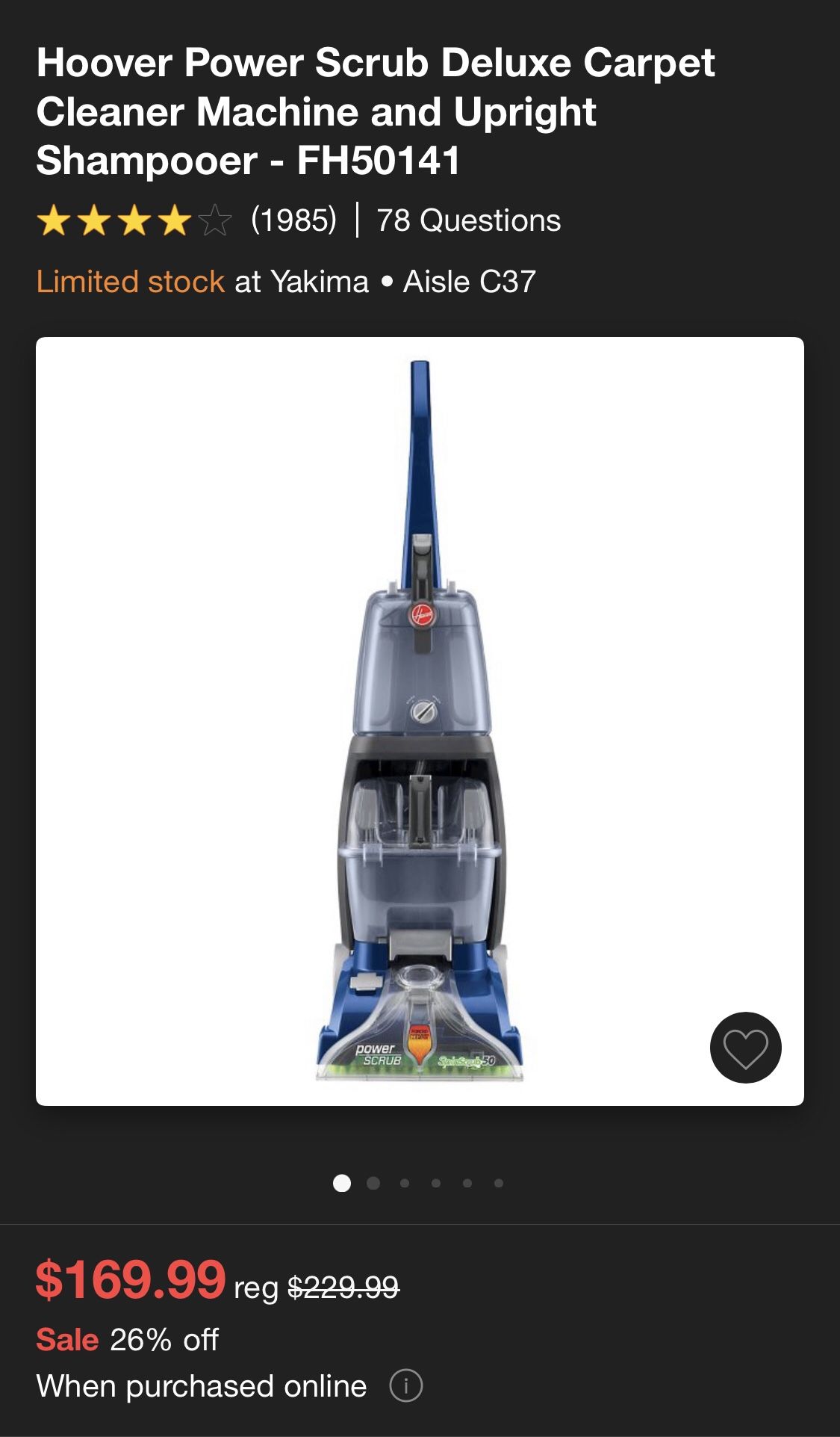 Hoover Carpet Shampooer