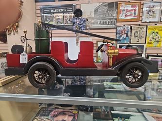 Vintage Wooden Antique Fire Truck Model