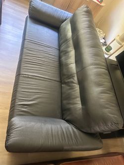 Black Leather Sofa