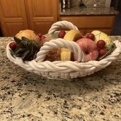 Gorgeous glass fruit basket