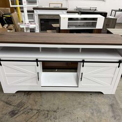 70 Inch TV Stand for 80 Inch TVs(fireplace not included,little crack on)