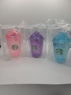 Starbucks Glitter Frappuccino Tumbler Set of 3