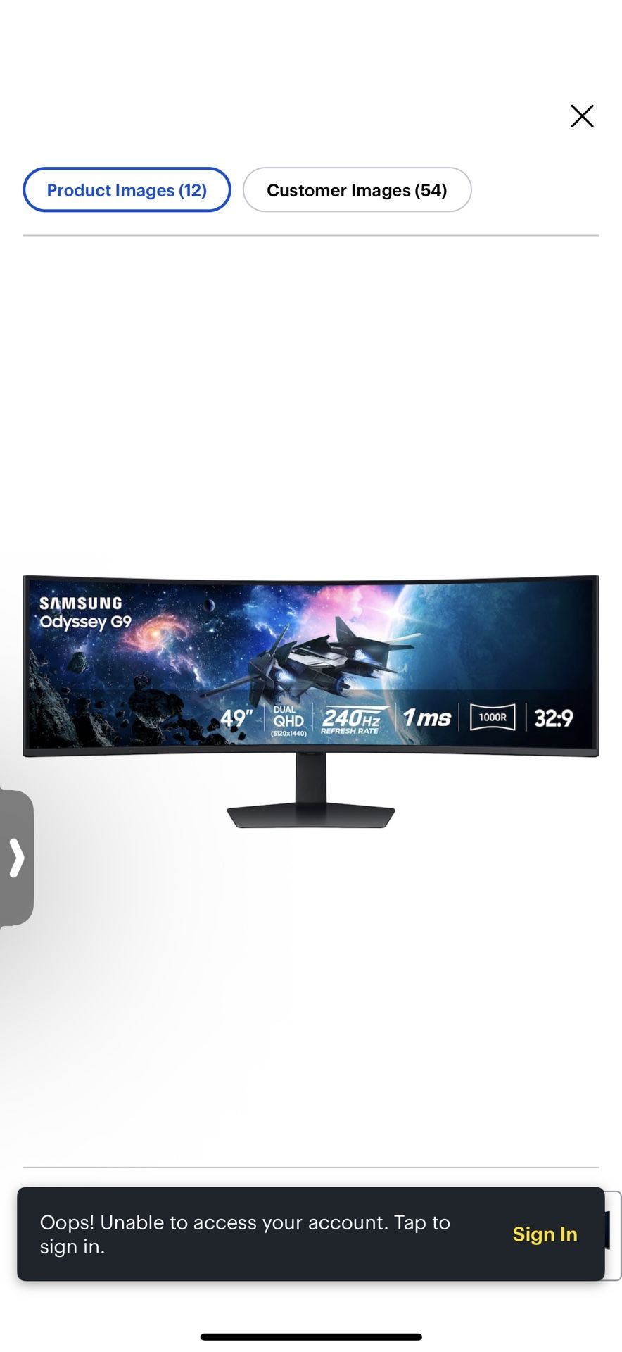 49inch Ultra wide Samsung 240hz 2K