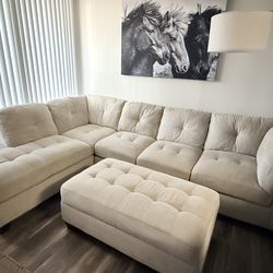 5pc Couch with ottoman