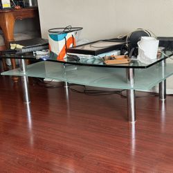 Heavy Glass Frost Coffee Table