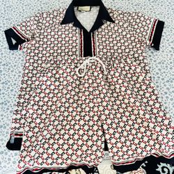 Gucci Title: Men’s Size( M ) Matching Short-Sleeve Shirt & Shorts Set – USD Like New 
