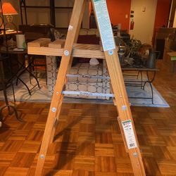 Vintage Keller 4 Ft Wooden ladder