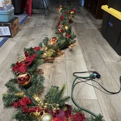 Christmas Garland 12 Feet Long. Two Pieces