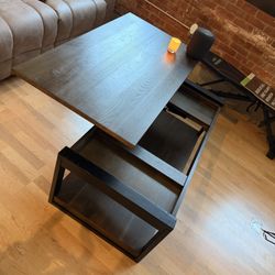 Carson Brown Lift-Top Storage Coffee Table