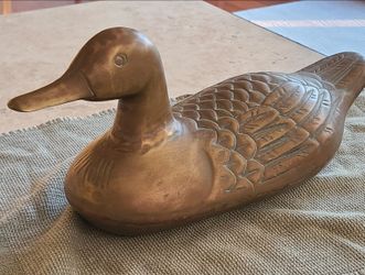 Antique Brass Duck Decoy