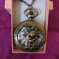 Vintage Style Mickey Mouse Pocket Watch