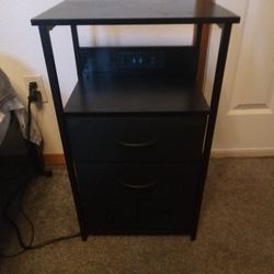 Side Table With Charging dock 