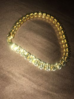 Gold plated men bracelet (thegldsupply) new