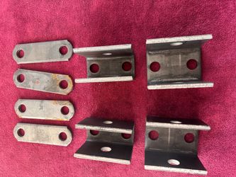 Trailer Leaf Spring Hanger Kit for Double Eye Springs Single Axle Suspension no bolts as is Fe15)
