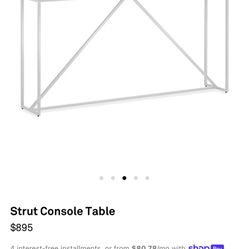 Designer Blu Dot Strut Modern Console Table 