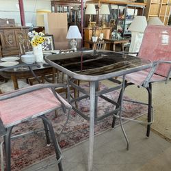 Table Two Outside Chairs