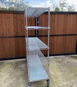 5 TIER WIRE SHELVING UNIT - 60”wide x 18” in- depth x 72" tall
