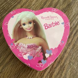 1997 Barbie x Russell Stover tin - solid milk chocolate hearts 