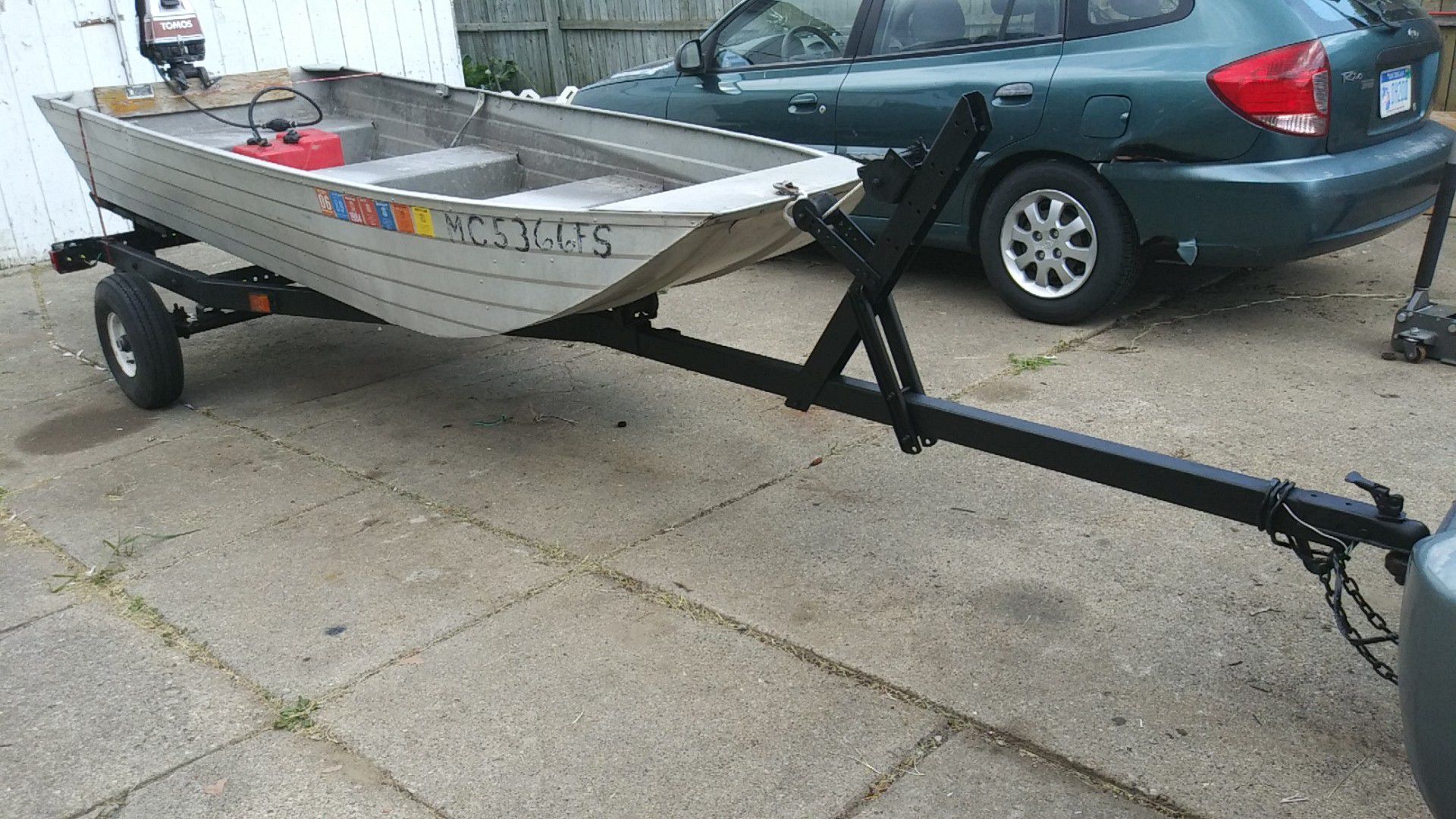 12 ft Jon boat with motor and trailer