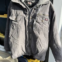 Dickies  Men's  Grey Lined Jacket Size Medium  
