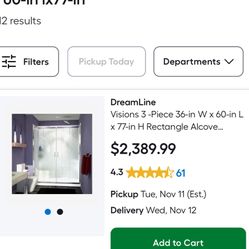 Three piece shower kit