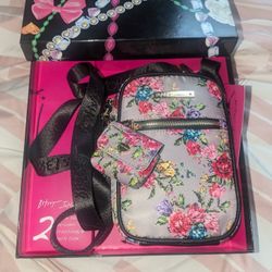 Betsey Johnson Floral Crossbody Bag 