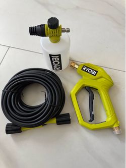 Ryobi Pressure Washer Hose, Gun, Foam Cannon