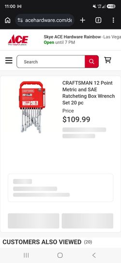 Craftsman 20-Piece Metric and SAE Ratcheting Box Wrench Set